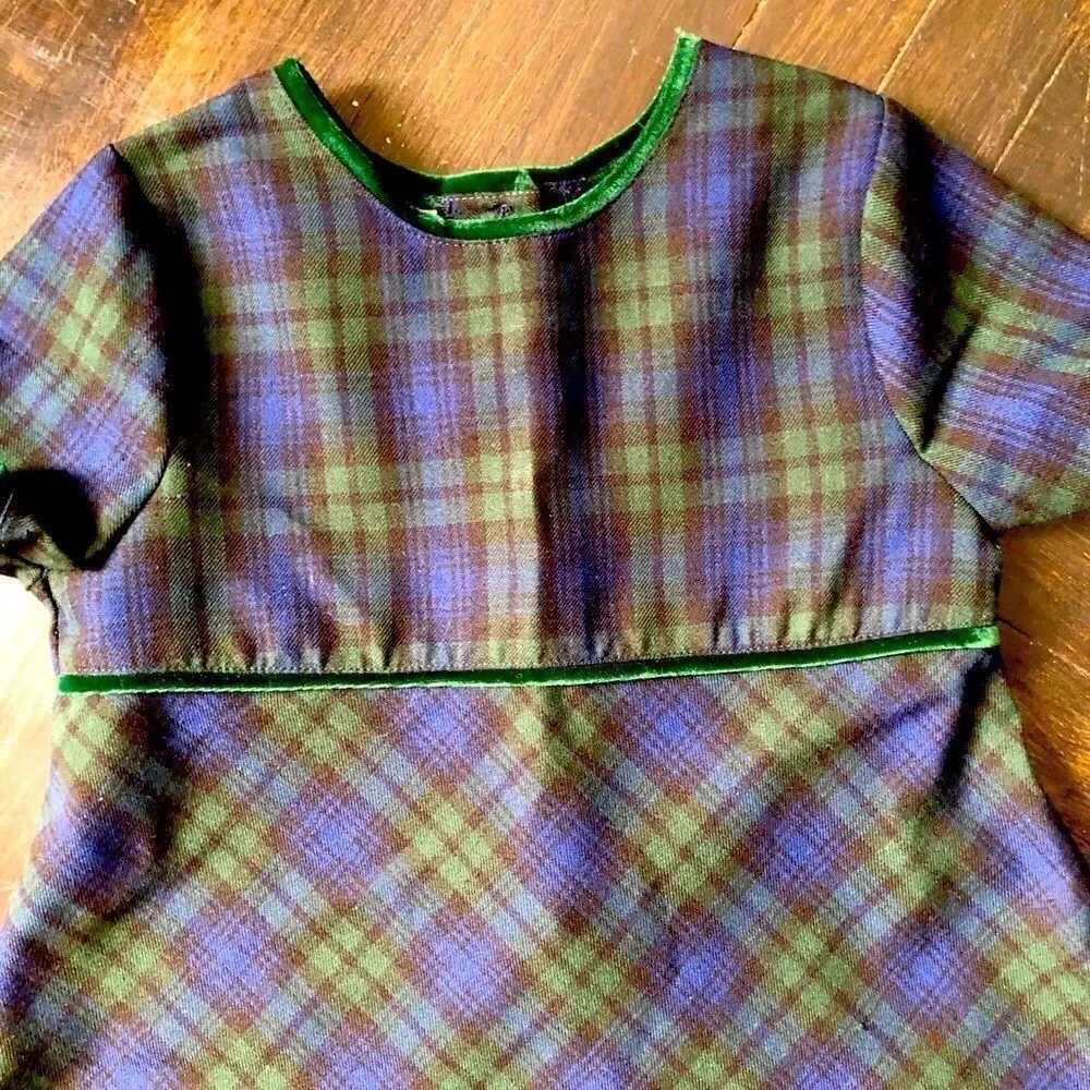 LITTLE BITTY tartan holiday dress